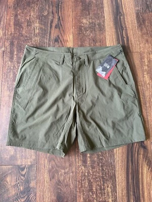NEW Mountain Hardwear Shorts Mens Green Basin Trek Nylon Hiking Climbing UPF 36 - Image 1 of 2