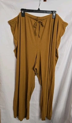 Old Navy women plus size 4X Gold Ribbed Sunday sleep lounge pants - Image 1 of 4