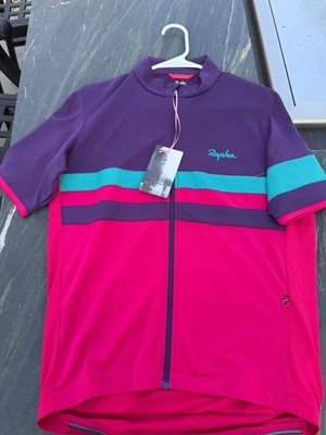 ¡NUEVO! Camiseta deportiva de ciclismo RAPHA Brevet (púrpura/magenta/turquesa) talla L Foto 1 de 2