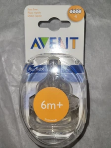 Philips AVENT Fast Flow Classic Nipple BPA Free 6m+ (PACK OF 2) NEW - Picture 1 of 2