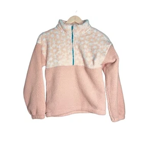 Love, Glam Girl Mauve Pink Sherpa Half-zip Jacket - Youth Medium - Picture 1 of 7