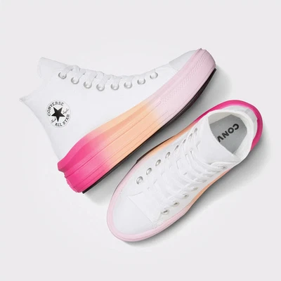 Grade school girls shoes Converse chuck taylor all star move hi pink stardust 7 - Imagem 1 de 4