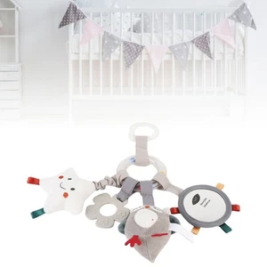 Baby Crib Hanging Rattles Toy Soft Plush Cute Animal Clip On Stroller Toy - Picture 1 of 22