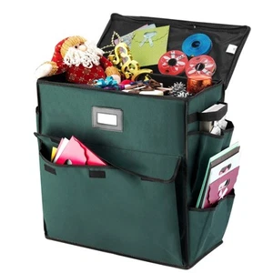 Wrapping Paper Organizer Gift Wrap Station with Storage for Holiday Gift Bags - Picture 1 of 8