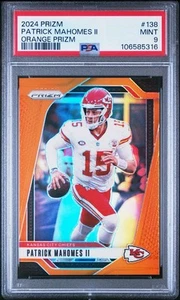 2024 Prizm NFL Patrick Mahomes II #138 Orange /249 Prizm Chiefs PSA 9 PMJS 16 - Bild 1 von 2