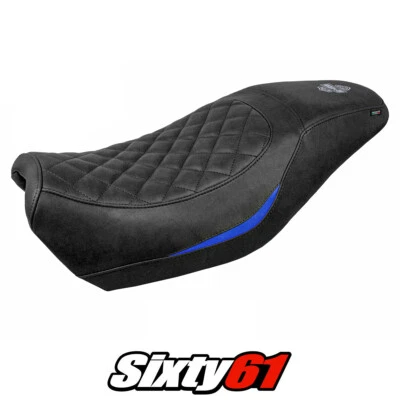 Cubierta de asiento azul Tappezzeria Harley Davidson Street 500 750 2016-2019 2020 2021 Foto 1 de 4