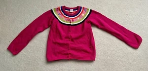 Gymboree Girls 12 Cotton Pink Striped Long Sleeved Button Up Candy Cardigan - Picture 1 of 4