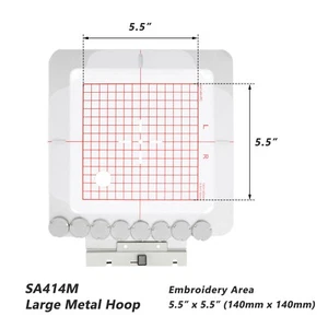 JA414M Magnetic Embroidery Frame 5.5"x5.5" for Janome Machine No Fabric Marks - Picture 1 of 7