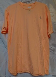 Jem New Men Short Sleeve Crew Neck Anchor H T-Shirt Mango Color Size : L - Picture 1 of 1