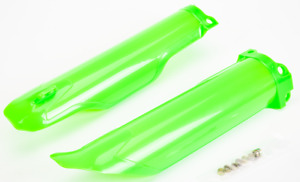 Polisport Fork Guards Covers Plastic Protectors Lime Green KX250F KX450F 09-22