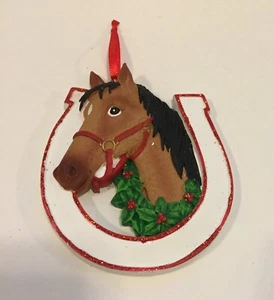 NEW Polar X Horse With Horse Shoe Christmas Ornament - Picture 1 of 4