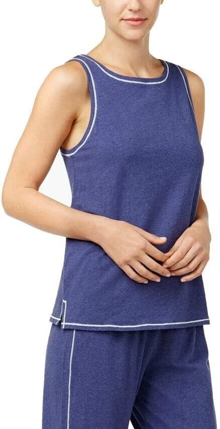 Nueva camiseta sin mangas de pijama de jersey cepillado Nautica para mujer, azul, grande Foto 1 de 1