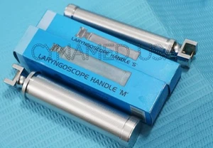 2 Laryngoscope Handle SMALL & Medium  EMT Anesthesia Intubation PREMIUM GRADE  - Picture 1 of 4