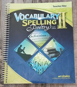 ABEKA Vocabulary Spelling Poetry II TEACHER KEY Grade 8 NEW! - Picture 1 of 2