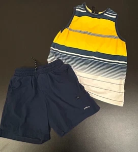 Distortion Athletic Outfit set Stripes Tank DriWorks Shorts Boy Youth Sz S 6/7 - Picture 1 of 6