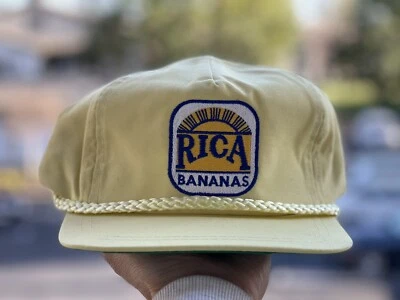 Vintage Rica Bananas Hat Cap Adjustable Strap Buckle Back Adult Yellow Sportcap - Image 1 of 4