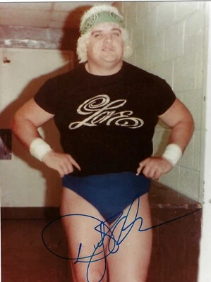 m2134 American Dream Dusty Rhodes подписанное рестлинг фото с сертификатом подлинности ** бонус ** - Изображение 1 из 3