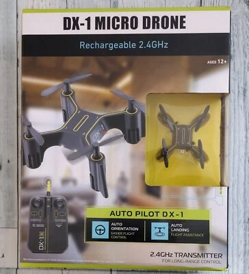 Sharper Image Dx-1 Micro Drone Rechargeable 2.4 Ghz Gyroscopic Technology - Image 1 of 2