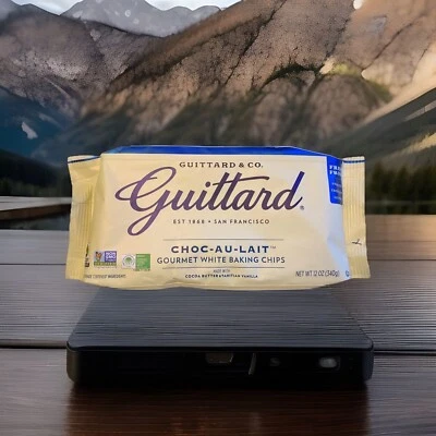 Guittard Choc-Au-Lait™ Gourmet White Chocolate Baking Chips. NEW - Image 1 of 2
