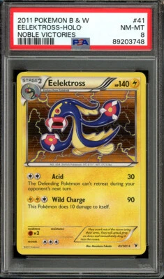 Pokémon TCG Eelektross Noble Victories 41/101 Holo Holo Rare 2011 PSA 8 NM/MT - Image 1 of 2