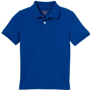 Boys Short Sleeve Interlock Polo Shirt - Cat & Jack, Royal Blue, Large (12/14) - Picture 1 of 5