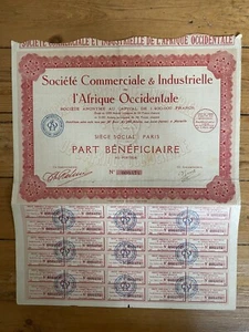 Société Commerciale & Industrielle de l'AFRIQUE OCCIDENTALE (H5) - Foto 1 di 1