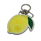 Authenticated Louis Vuitton Monogram Lemon Charm Yellow Canvas Key Chain