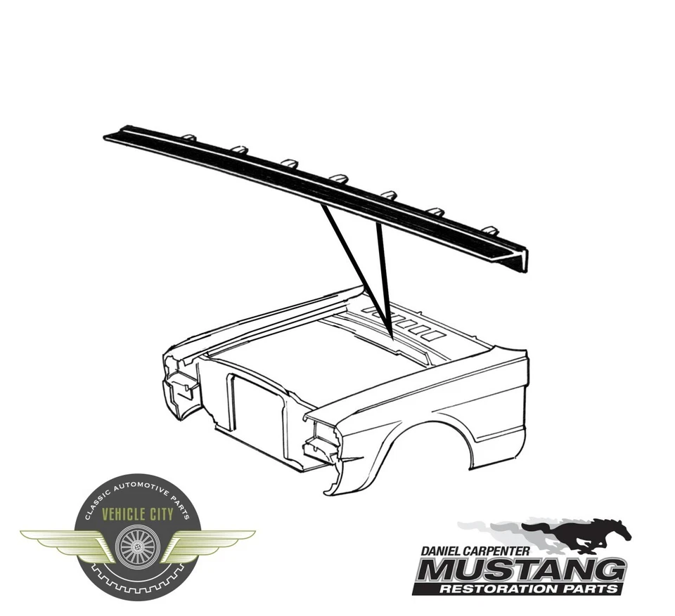 Ford Mustang 1964 1965 1966 cortafuegos a sello de capó Foto 1 de 1