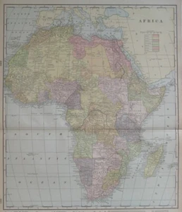 Original 1900 Map AFRICA Slave Coast Guinea Sierra Leone Cape Colony Madagascar - Picture 1 of 11