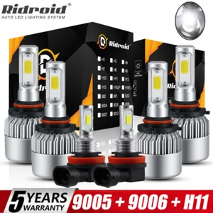 For Honda Accord 2006-2012 Combo 6X 6000K LED Headlight Hi/Lo + Fog Light Bulbs - Picture 1 of 22