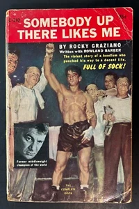 SOMEBODY UP THERE LIKES ME by ROCKY GRAZIANO ~ 1956 First Cardinal Printing - Imagen 1 de 6