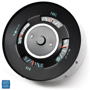 1967 Firebird Rally Gauge Setup Black Face Green Font GM 430659 New - Picture 1 of 3