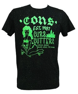 T-SHIRT UOMO CONVERSE TG. L 50 MAGLIETTA 6SU353B DOTS GRAP CUTTERS NERO VERDE - Foto 1 di 2