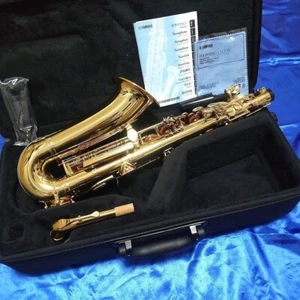 YAMAHA YAS-280 YAS280 Alto Saxophone Gold Wind instrument Near Mint! - Picture 1 of 17