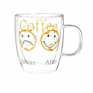Taza de vidrio de tinta negra clásica de 12 OZ - 4 x 4 x 5 pulgadas - Imagen 1 de 3