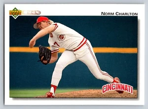 #677 Norm Charlton Cincinnati Reds 1992 Upper Deck - Picture 1 of 2