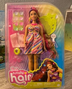 Barbie Totally Hair Doll W/ Flower Theme Long Hair +Styling Accessories NEW - Picture 1 of 4