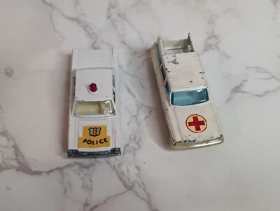 Vintage Diecast Husky Studebaker Ambulance & Lesney Matchbox Galaxie Police Cars - Image 1 of 4