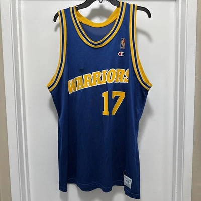 GOLDEN STATE WARRIORS NBA BASKETBALL JERSEY CHAMPION Size 48 #17 MULLIN CHRIS - Image 1 of 4