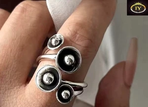 💍Offener, universeller Cocktailring aus 925er Sterlingsilber – Stilvoll... - Bild 1 von 2
