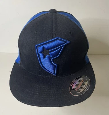 Famous Stars And Straps Flexfit Fitted Hat Size S-M Sk8 4 Life! Black And Blue - Image 1 of 4