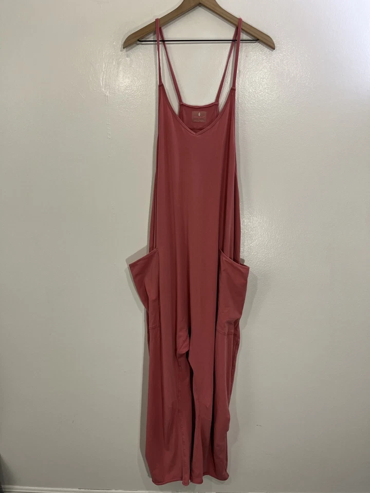Free People Movement Hot Shot Body Romper Jumpsuit L Active Lounge Slouchy 90s - Image 1 of 4
