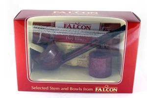 Pfeife Falcon Geschenkpaket Basis braun gerade mit 2 Köpfen - Bild 1 von 1