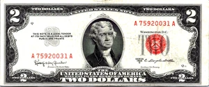 1953-C  $2 Red Seal Legal Tender  VF-Fr. 1512 - Picture 1 of 3