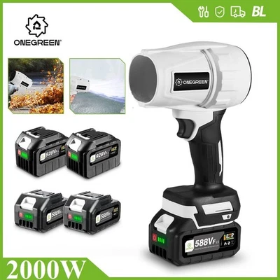ONEGREEN Für 18V Makita Mini Turbo Akku Gebläse Handbläser 150000RPM Turbo Fan Mit 2Akkus