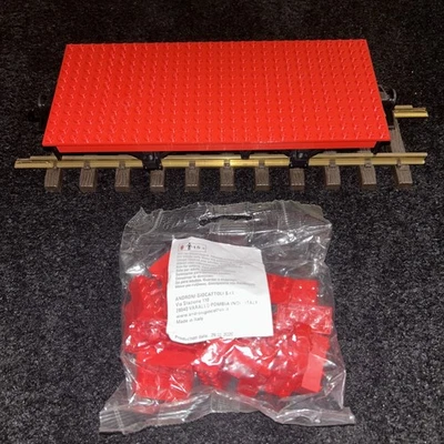 LGB 90463 - LEGO/Building Block Flatcar with Bricks - Image 1 of 3