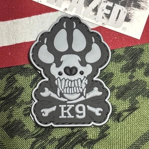 PvC 3D K9… Grey Morale Tactical Hook & Loop Patch High Quality - Picture 1 of 5