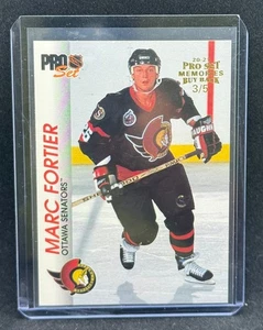 1992-93 Pro Set Marc Fortier #128 - 2020-21 Leaf Memories Buy Back Gold Foil 3/5 - Bild 1 von 1