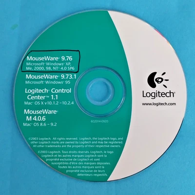 604.  MouseWare Control Centre for Logitech Computer Mouse Work Play Communicate - Image 1 of 3
