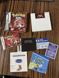 Pokemon Ruby Game Boy Advance GBA Complete CIB With Inserts USA Dry Battery - Picture 1 of 23